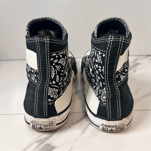 Converse Chuck Taylor All Star Paisley Black and White High-Tops Size 11 - Picture 4 of 5